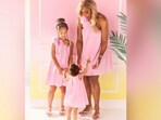 Serena Williams with her daughters.