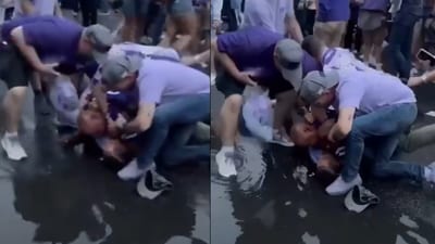 Avery Johnson's father and brother got into a fight outside the stadium (X) Avery Johnson's father and brother got into a fight outside the stadium (X)
