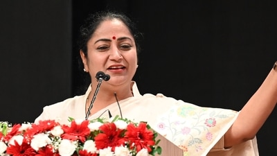 Gupta also said that the blessings of Lord Ram and the support of Delhi’s citizens remain her greatest strength. (Sanchit Khanna/ Hindustan Times) Gupta also said that the blessings of Lord Ram and the support of Delhi’s citizens remain her greatest strength. (Sanchit Khanna/ Hindustan Times)