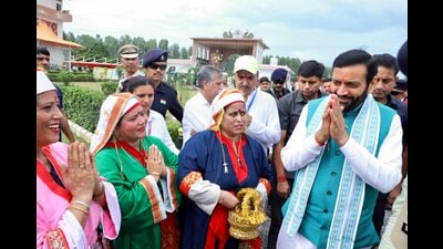 Haryana chief minister Nayab Singh Saini during an event in Kurukshetra on Sunday. (Sourced) Haryana chief minister Nayab Singh Saini during an event in Kurukshetra on Sunday. (Sourced)