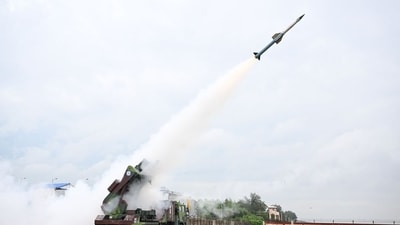 The air-defence system has been developed by the DRDO, announced Rajnath Singh The air-defence system has been developed by the DRDO, announced Rajnath Singh