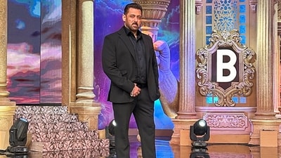 Salman Khan during shooting of the premiere episode of the reality television show Bigg Boss 19, in Mumbai, Friday, Aug. 22, 2025. (PTI Photo) (PTI) Salman Khan during shooting of the premiere episode of the reality television show Bigg Boss 19, in Mumbai, Friday, Aug. 22, 2025. (PTI Photo) (PTI)