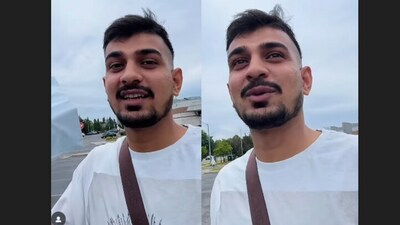 A Bareilly man in Canada went viral after sharing a video celebrating his US visa. (Instagram/theabhishekmaurya) A Bareilly man in Canada went viral after sharing a video celebrating his US visa. (Instagram/theabhishekmaurya)