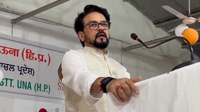 Anurag Thakur draws parallel between mythology and space exploration, says "Hanuman Ji was the first astronaut.” (X/@ianuragthakur) Anurag Thakur draws parallel between mythology and space exploration, says "Hanuman Ji was the first astronaut.” (X/@ianuragthakur)