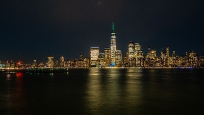 An apparent drone show lit up the sky over the East River in New York City. (UnSplash) An apparent drone show lit up the sky over the East River in New York City. (UnSplash)