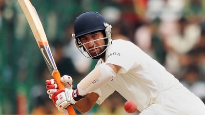 Marks Test debut with 72 vs Australia in successful chaseCheteshwar Pujara made a name for himself on the domestic stage and earned his debut as a 22-year-old when Australia came visiting in 2010. After a quiet outing in the first innings, he saw himself promoted to 3 in the second, ahead of Sachin Tendulkar and Rahul Dravid, while chasing 207. He made it count, scoring a fluent 72, looking very capable at the toughest stage. (AFP) Marks Test debut with 72 vs Australia in successful chaseCheteshwar Pujara made a name for himself on the domestic stage and earned his debut as a 22-year-old when Australia came visiting in 2010. After a quiet outing in the first innings, he saw himself promoted to 3 in the second, ahead of Sachin Tendulkar and Rahul Dravid, while chasing 207. He made it count, scoring a fluent 72, looking very capable at the toughest stage. (AFP)