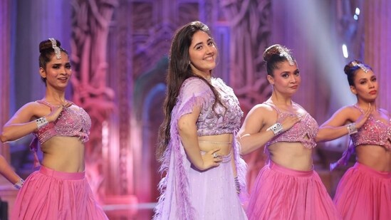 Bigg Boss 19 full list of contestants: Ashnoor Kaur on the stage of Bigg Boss.