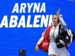 Aryna Sabalenka eners to play Rebeka Masarova of Switzerland on day one of the 2025 U.S. Open tennis tournament