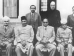 The Constituent Assembly of India in 1946 elected a Drafting Committee headed by Dr Ambedkar, with BN Rau as Constitutional Advisor (HT PHOTO)