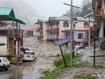 The floods, which occurred after the cloudburst in the catchment area of the Kheer Ganga river, swept away several houses and hotels, killing four persons.