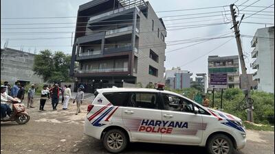 After the firing, a purported post on Instagram surfaced in which the Bhau gang took responsibility for the attack. (In photo: Elvish Yadav’s residence in Sector 57’s Gurugram. (Parveen Kumar/HT Photo) After the firing, a purported post on Instagram surfaced in which the Bhau gang took responsibility for the attack. (In photo: Elvish Yadav’s residence in Sector 57’s Gurugram. (Parveen Kumar/HT Photo)