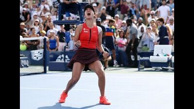 Alexandra Eala of the Philippines celebrates match point against Clara Tauson of Denmatk at the 2025 US Open on Sunday. (Getty Images) Alexandra Eala of the Philippines celebrates match point against Clara Tauson of Denmatk at the 2025 US Open on Sunday. (Getty Images)