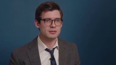 A still from David Corenswet's audition tape for Superman