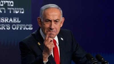 Israeli Prime Minister Benjamin Netanyahu’s statement came while speaking from the Israeli Air Force command centre in Tel Aviv after observing Israeli airstrikes against the Iran-backed Houthis in Yemen. (REUTERS File)