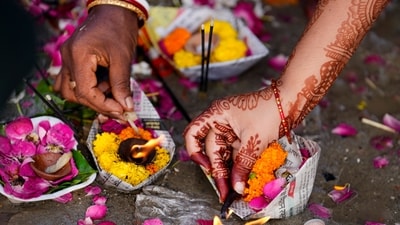 Hartalika Teej 2025: The festival of Hartalika Teej symbolises Goddess Parvati's love for Lord Shiva, inspiring women to fast and pray for marital happiness. (AP) Hartalika Teej 2025: The festival of Hartalika Teej symbolises Goddess Parvati's love for Lord Shiva, inspiring women to fast and pray for marital happiness. (AP)