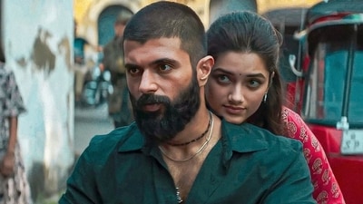 Vijay Deverakonda and Bhagyashri Borse in a still from Kingdom, directed by Gowtam Tinnanuri. Vijay Deverakonda and Bhagyashri Borse in a still from Kingdom, directed by Gowtam Tinnanuri.