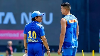 Arjun Tendulkar got engaged to Saaniya Chandok earlier this month. (PTI) Arjun Tendulkar got engaged to Saaniya Chandok earlier this month. (PTI)