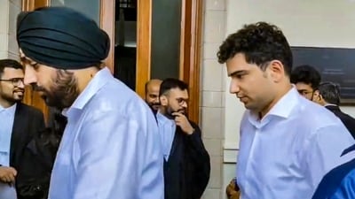 Besides Samay Raina (R), other covered by the order are Balraj Ghai, Vipul Goyal, Nishant Tanwar, and Sonali Thakkar aka Sonali Aditya Desai. (PTI) Besides Samay Raina (R), other covered by the order are Balraj Ghai, Vipul Goyal, Nishant Tanwar, and Sonali Thakkar aka Sonali Aditya Desai. (PTI)