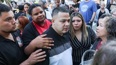 Kilmar Abrego Garcia and his wife Jennifer Vasquez Sura enter a U.S. Immigration and Customs Enforcement (ICE) field office on August 25, 2025 in Baltimore, Maryland. (Getty Images via AFP) Kilmar Abrego Garcia and his wife Jennifer Vasquez Sura enter a U.S. Immigration and Customs Enforcement (ICE) field office on August 25, 2025 in Baltimore, Maryland. (Getty Images via AFP)
