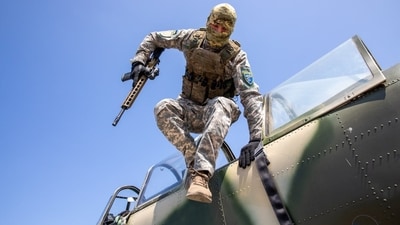 Hunting Russian Drones in a Prop Plane With Shotguns Hunting Russian Drones in a Prop Plane With Shotguns