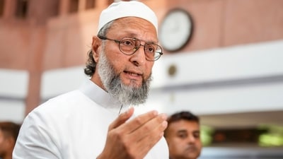 AIMIM chief Asaduddin Owaisi talks to the media as he leaves after attending an all-party meeting over Operation Sindoor, in Delhi. (PTI) AIMIM chief Asaduddin Owaisi talks to the media as he leaves after attending an all-party meeting over Operation Sindoor, in Delhi. (PTI)