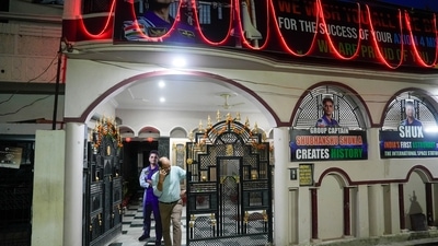 Residence of Group Captain Shubhanshu Shukla in Lucknow decorated ahead of his arrival after his historic visit to the International Space Station (PTI) Residence of Group Captain Shubhanshu Shukla in Lucknow decorated ahead of his arrival after his historic visit to the International Space Station (PTI)