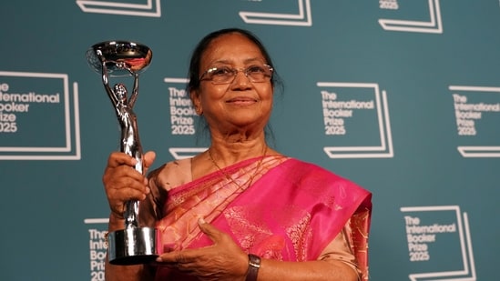Banu Mushtaq, author of Heart Lamp, is the first Kannada writer to have won the International Booker Prize in London. (Photo: Alberto Pezzali/AP )