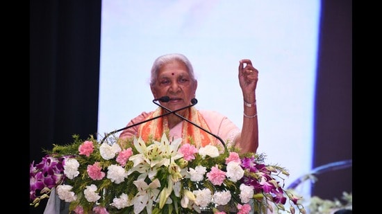 Governor Anandiben Patel at the 44th convocation ceremony of Deen Dayal Upadhyay (DDU) Gorakhpur on Monday (Sourced)