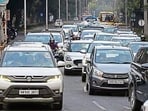 As per govt data, Chandigarh has 14.27 lakh vehicles. (HT File Photo) As per govt data, Chandigarh has 14.27 lakh vehicles. (HT File Photo)