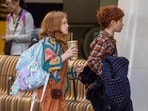 The Weasley family steps out.