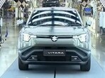 Prime Minister Narendra Modi flags off Maruti Suzuki’s first electric vehicle e-Vitara from the Hansalpur plant in Gujarat.