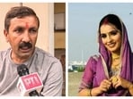 Neighbours claimed that the Bhati family was also locked in disputes over Nikki (right) and her sister Kanchan's social media activity. Their father (left) have denied the accusation. Neighbours claimed that the Bhati family was also locked in disputes over Nikki (right) and her sister Kanchan's social media activity. Their father (left) have denied the accusation.