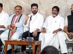 Telangana CM A Revanth Reddy on Monday evening left for New Delhi to consult the high command on the OBC quota issue. (AGENCIES) Telangana CM A Revanth Reddy on Monday evening left for New Delhi to consult the high command on the OBC quota issue. (AGENCIES)