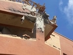 Palestinians try to reach causalties following Israeli strikes on Nasser hospital in Khan Yunis in the southern Gaza Strip on August 25
