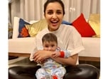Parineeti Chopra with Sania Mirza's son in an older picture.
