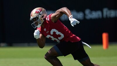 San Francisco 49ers wide receiver Terique Owens (83) runs a drill during practice at NFL football minicamp Wednesday, June 11, 2025, in Santa Clara, Calif. (AP Photo/Jeff Chiu) (AP) San Francisco 49ers wide receiver Terique Owens (83) runs a drill during practice at NFL football minicamp Wednesday, June 11, 2025, in Santa Clara, Calif. (AP Photo/Jeff Chiu) (AP)