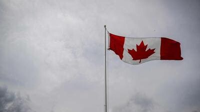 A Canadian flag flies during the Canada Day Celebrations in the Old Port in Montreal, Quebec. (AFP) A Canadian flag flies during the Canada Day Celebrations in the Old Port in Montreal, Quebec. (AFP)