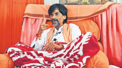 Maratha quota activist Manoj Jarange Patil said he will still hold his protest at Azad Maidan despite what the court said. (HT Archive / Raju Shinde) Maratha quota activist Manoj Jarange Patil said he will still hold his protest at Azad Maidan despite what the court said. (HT Archive / Raju Shinde)