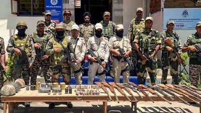 Security forces seized a cache of arms and ammunition, and explosives from Singtom village in Kakching district in Manipur. (PTI/Representative)