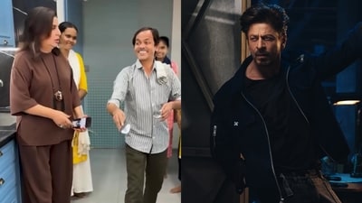 Shah Rukh Khan loves Farah Khan's cook Dilip's dance moves on Badli Si Hawa Hai. Shah Rukh Khan loves Farah Khan's cook Dilip's dance moves on Badli Si Hawa Hai.