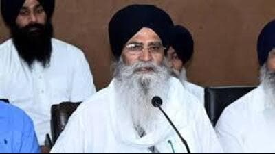 Shiromani Gurdwara Parbandhak Committee (SGPC) chief Harjinder Singh Dhami .