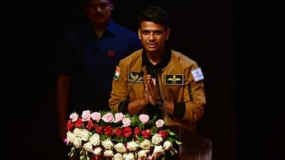 Group Captain Shubhanshu Shukla (Photo by Deepak Gupta Hindustan Times)