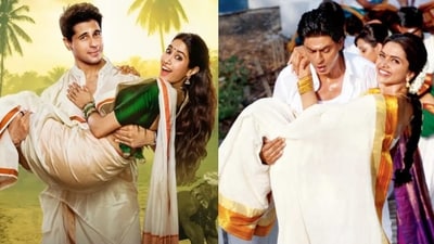 Sidharth Malhotra, Janhvi Kapoor's Param Sundari trailer had many comparing the film with SRK, Deepika Padukone's Chennai Express. (Photos: X) Sidharth Malhotra, Janhvi Kapoor's Param Sundari trailer had many comparing the film with SRK, Deepika Padukone's Chennai Express. (Photos: X)