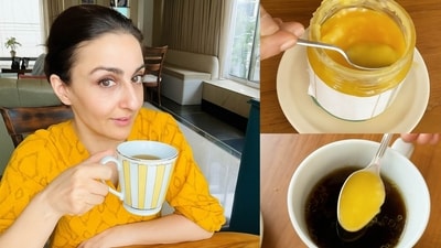 Soha Ali Khan tries ghee coffee, and shares her verdict! (Instagram/ Soha Ali Khan)