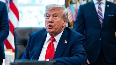 US President Donald Trump during an executive order signing in the Oval Office of the White House in Washington, DC (Bloomberg) US President Donald Trump during an executive order signing in the Oval Office of the White House in Washington, DC (Bloomberg)