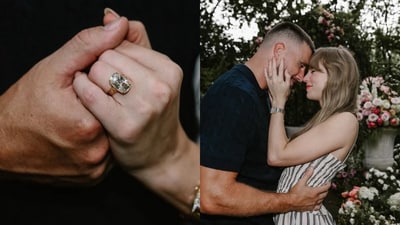 Taylor Swift and Travis Kelce announced their engagement on Tuesday (Instagram) Taylor Swift and Travis Kelce announced their engagement on Tuesday (Instagram)