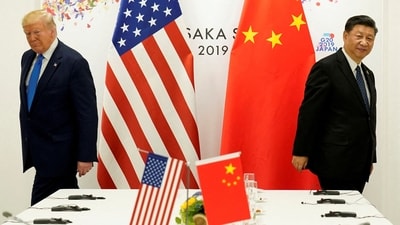 US President Donald Trump and China's President Xi Jinping. (REUTERS)