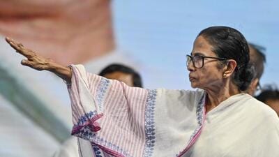West Bengal chief minister Mamata Banerjee during the foundation stone laying event of several government projects, in Purba Bardhaman, on Tuesday. (PTI) West Bengal chief minister Mamata Banerjee during the foundation stone laying event of several government projects, in Purba Bardhaman, on Tuesday. (PTI)