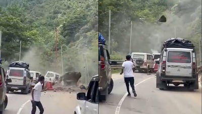 Arunachal Pradesh on Monday faced disruptions after a powerful landslide hit West Kameng district. (X) Arunachal Pradesh on Monday faced disruptions after a powerful landslide hit West Kameng district. (X)