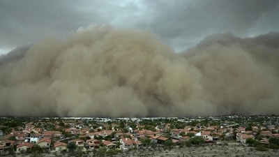 As the system moved into Maricopa County Monday night, the Phoenix National Weather Service issued advisories for both dust storms and severe thunderstorms.&nbsp; 